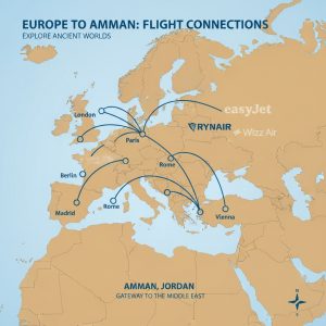 Easy Jet flight Map to Jordan _ Myfairytrail.com